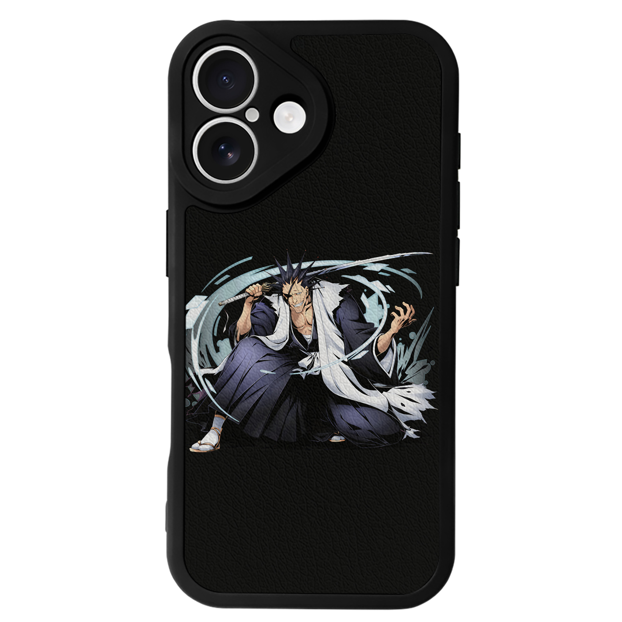 （画像用） ブリーチ ざらき けんぱち BLEACH Zaraki Kenpachi 【iPhone 16シリーズ対応】シリコンスマホケース（レザー調） 材質：シリコン